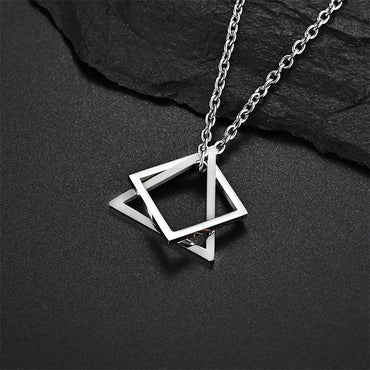 Silver Color Geometric Irregular Necklace For Woman Man Simple Punk Collarbone Chain Summer New Trend Neck Accessories